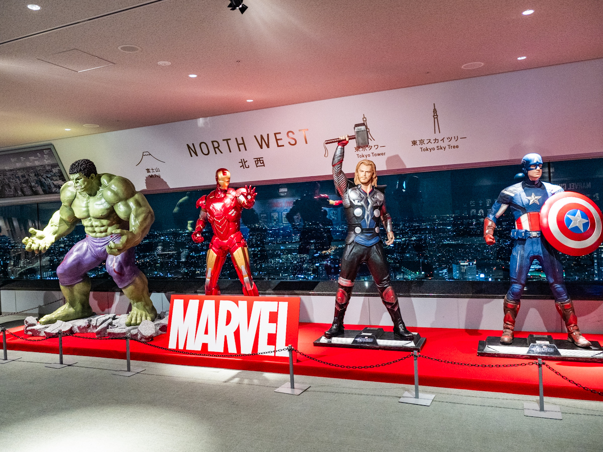 横浜ランドマークタワー 69階展望フロア「スカイガーデン」特別展示「SPARKLE SKY ―MARVEL & STAR WARS―」　マーベル