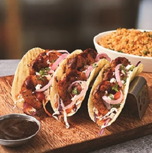 ブラッケンシュリンプタコス／BLACKENED SHRIMP TACOS