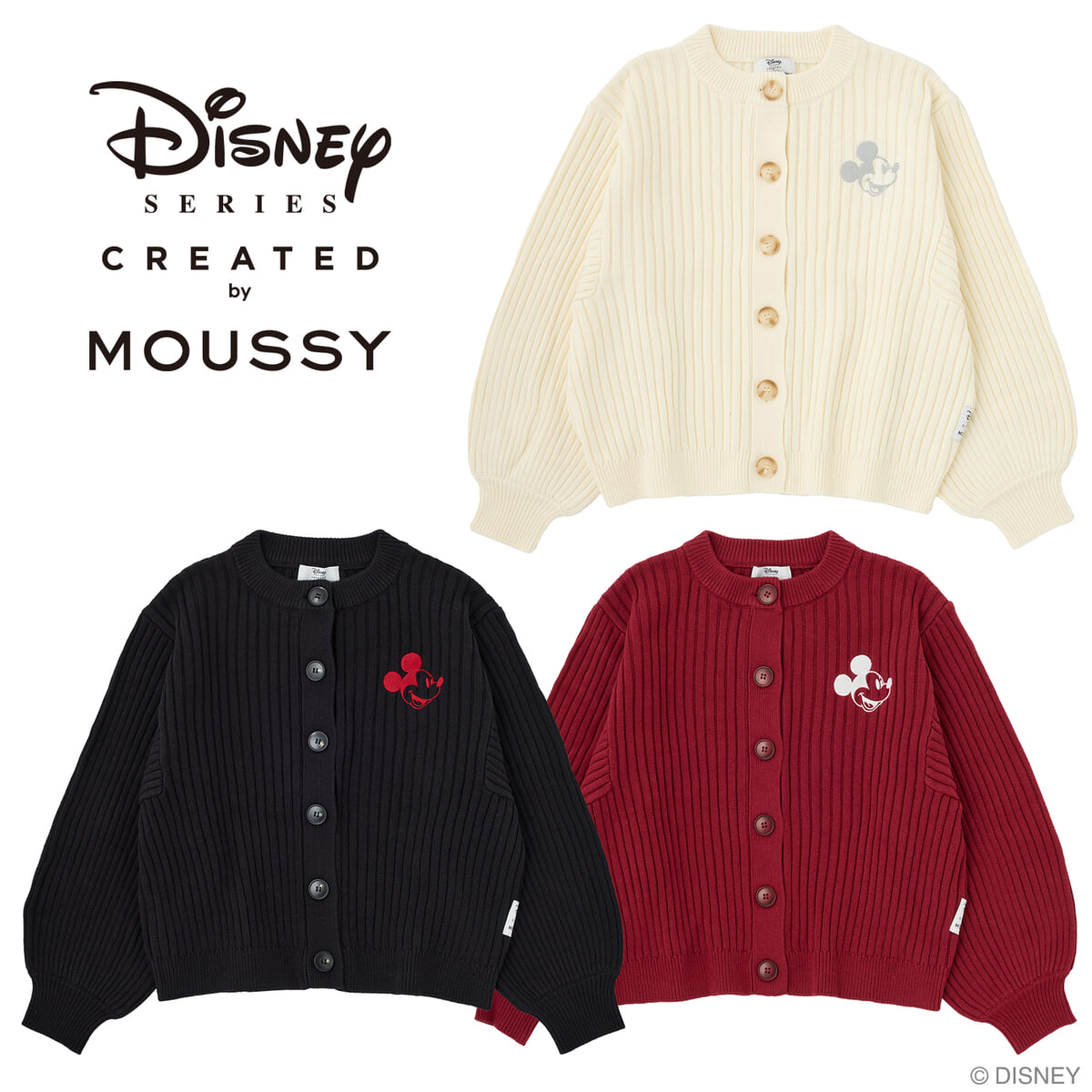 ［三越伊勢丹限定］ ＜Disney SERIES CREATED by MOUSSY＞ SMILE KNIT CD / MICKEY