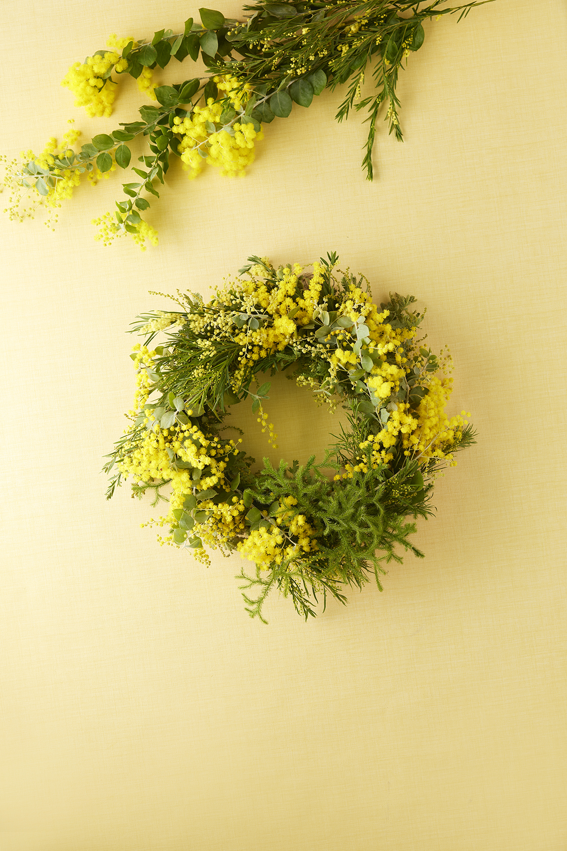 Mimosa Wreath Charity Workshop（タテ）