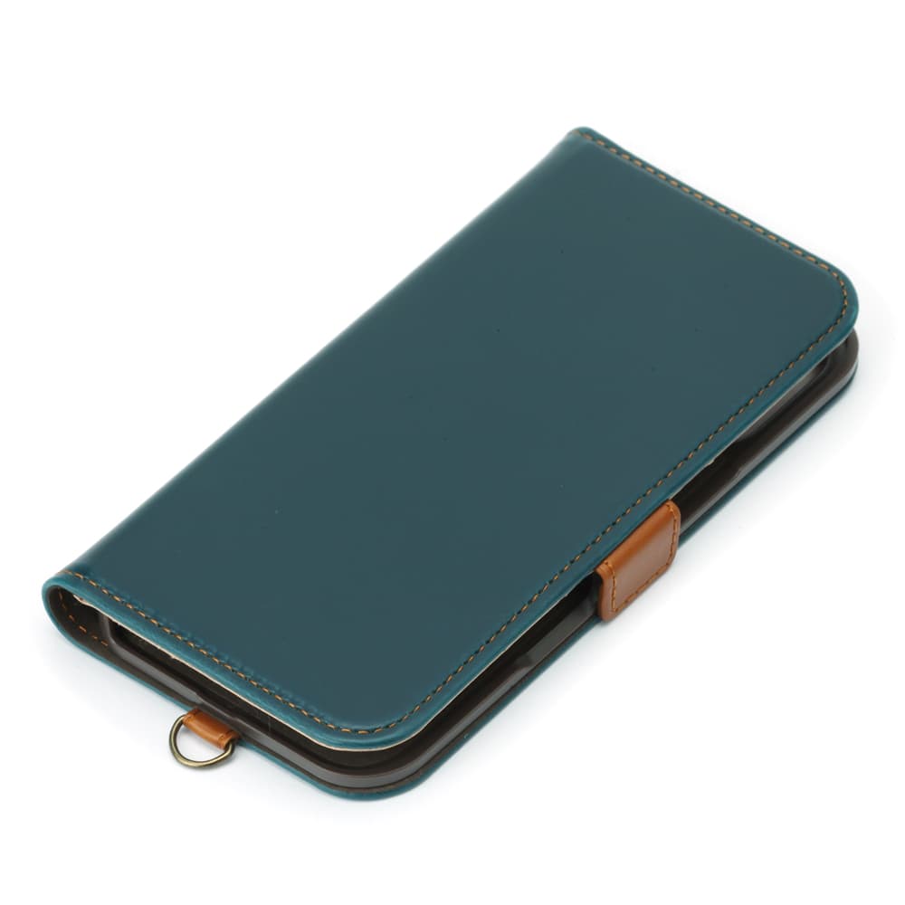 iPhone 16e 用 フリップカバー（PUレザー ブルー）