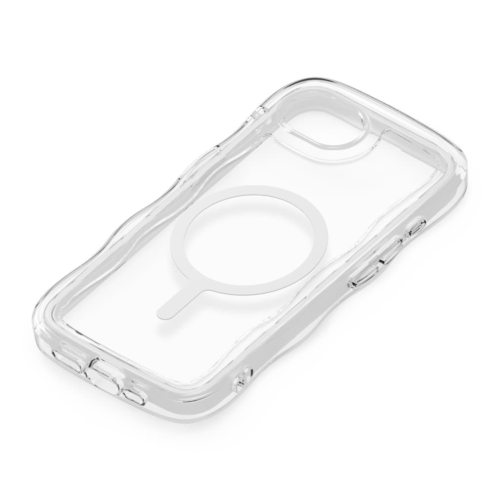 iPhone 16e用 MagSafe対応 ウェーブ エアクッションケース　クリア（ケース本体）