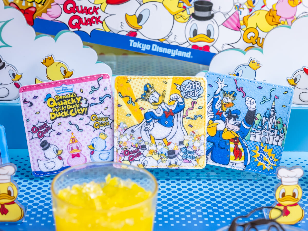 東京ディズニーランド“ディズニー・パルパルーザ”｢ドナルドのクワッキー・ダック!ダック!ダックシティ!｣スペシャルドリンク(オレンジドリンク&パイナップル)、スーベニアコースター付き4