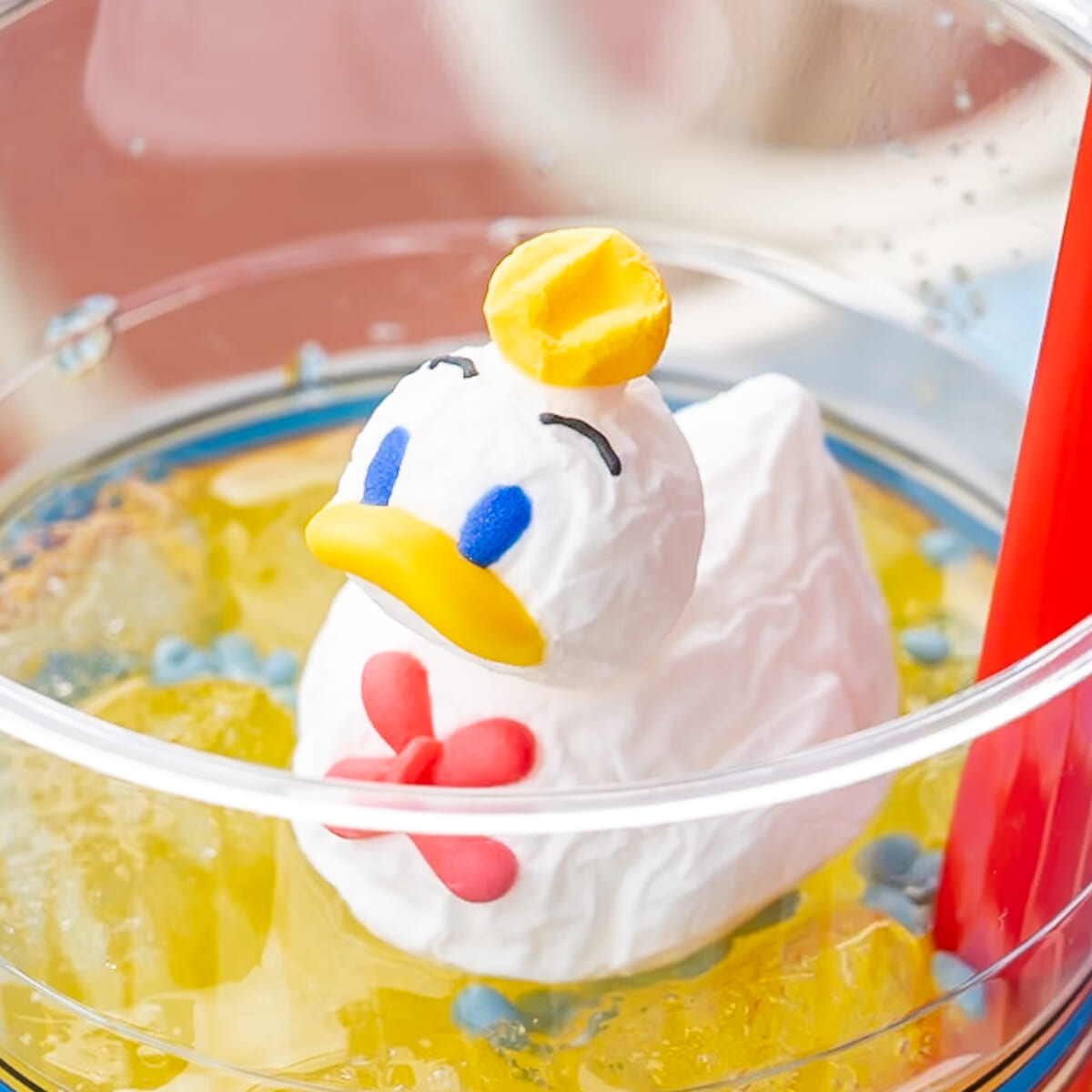 東京ディズニーランド“ディズニー・パルパルーザ”｢ドナルドのクワッキー・ダック!ダック!ダックシティ!｣スペシャルドリンク(オレンジドリンク&パイナップル)、スーベニアコースター付き3