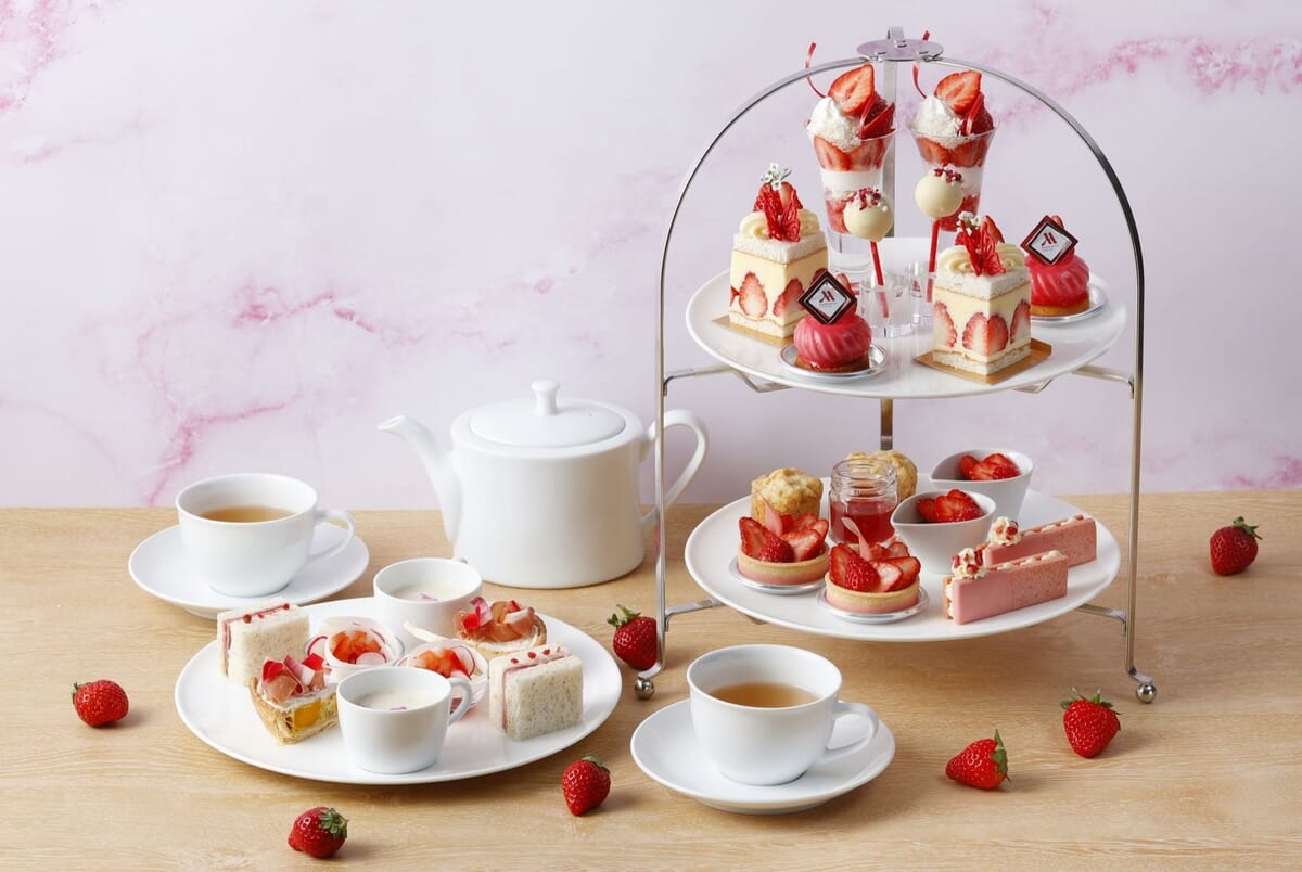 東京マリオットホテル「Lounge＆Dining G」HARUMEKU Afternoon Tea -Strawberry × White Chocolate-