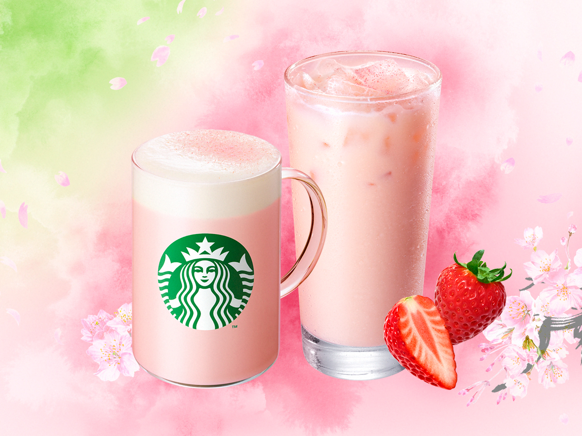 スターバックス「いちご 桜 ソイ ラテ」