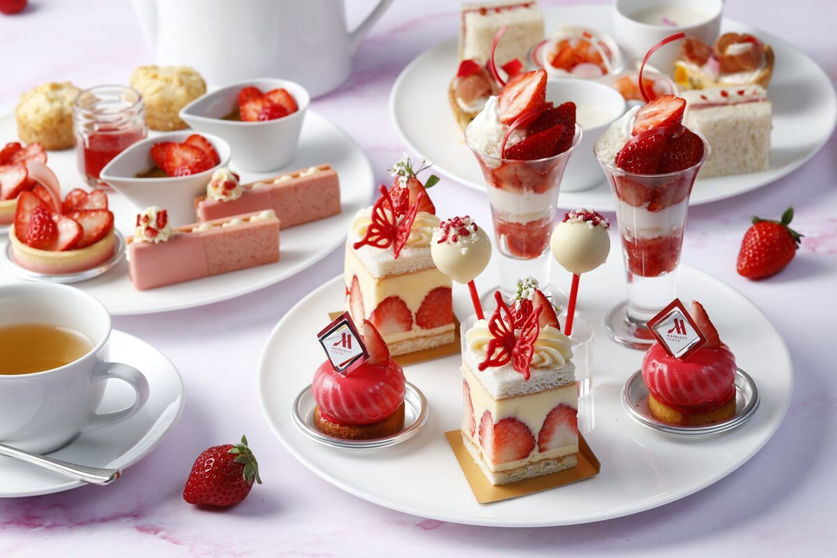 東京マリオットホテル「Lounge＆Dining G」HARUMEKU Afternoon Tea -Strawberry × White Chocolate-02