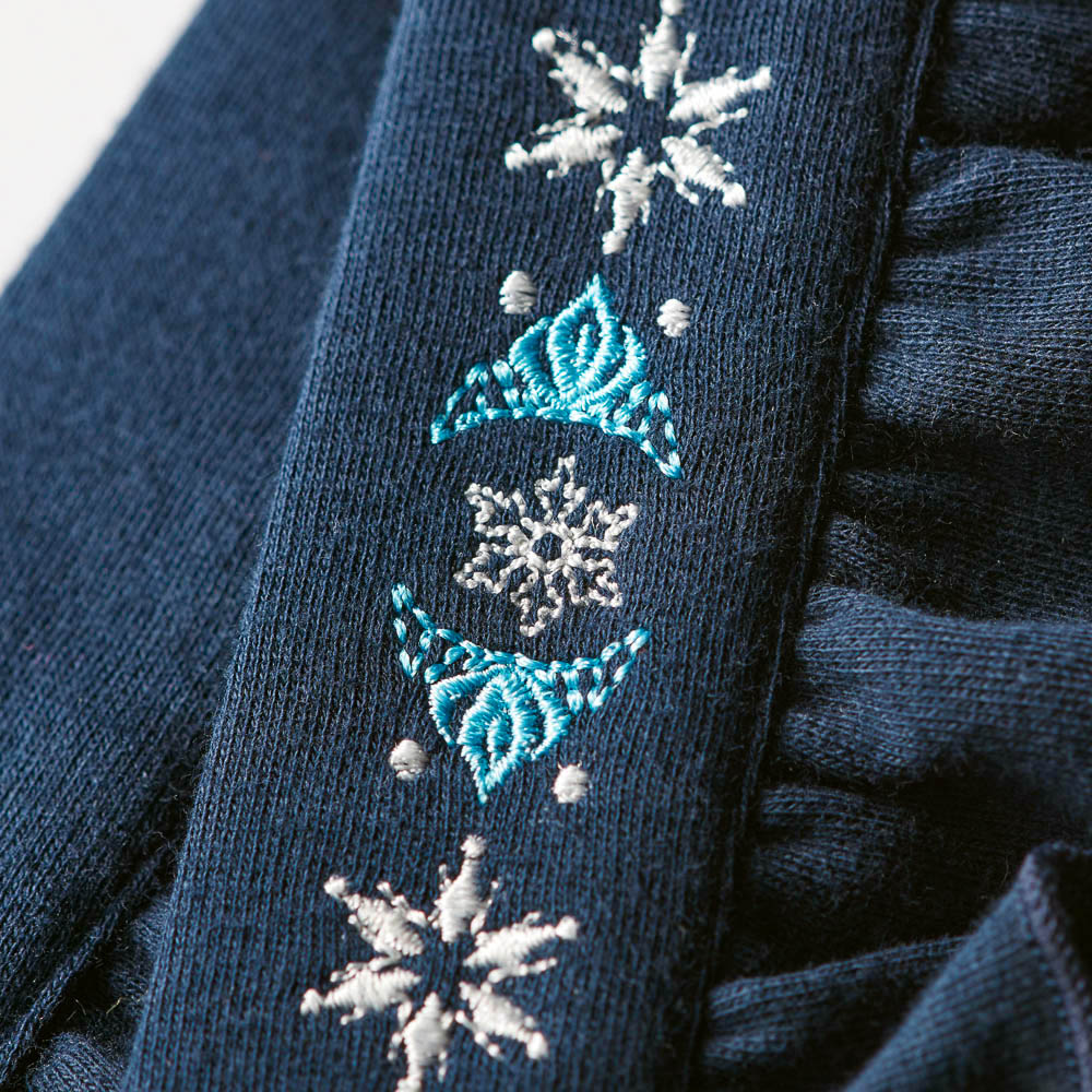 肩ひもフリルと刺繍がかわいいジャンスカ　エルサ　デザインアップ