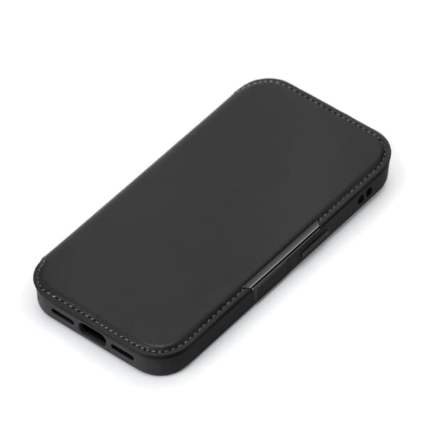 iPhone 16e用 ガラスフリップケース [ブラック]1