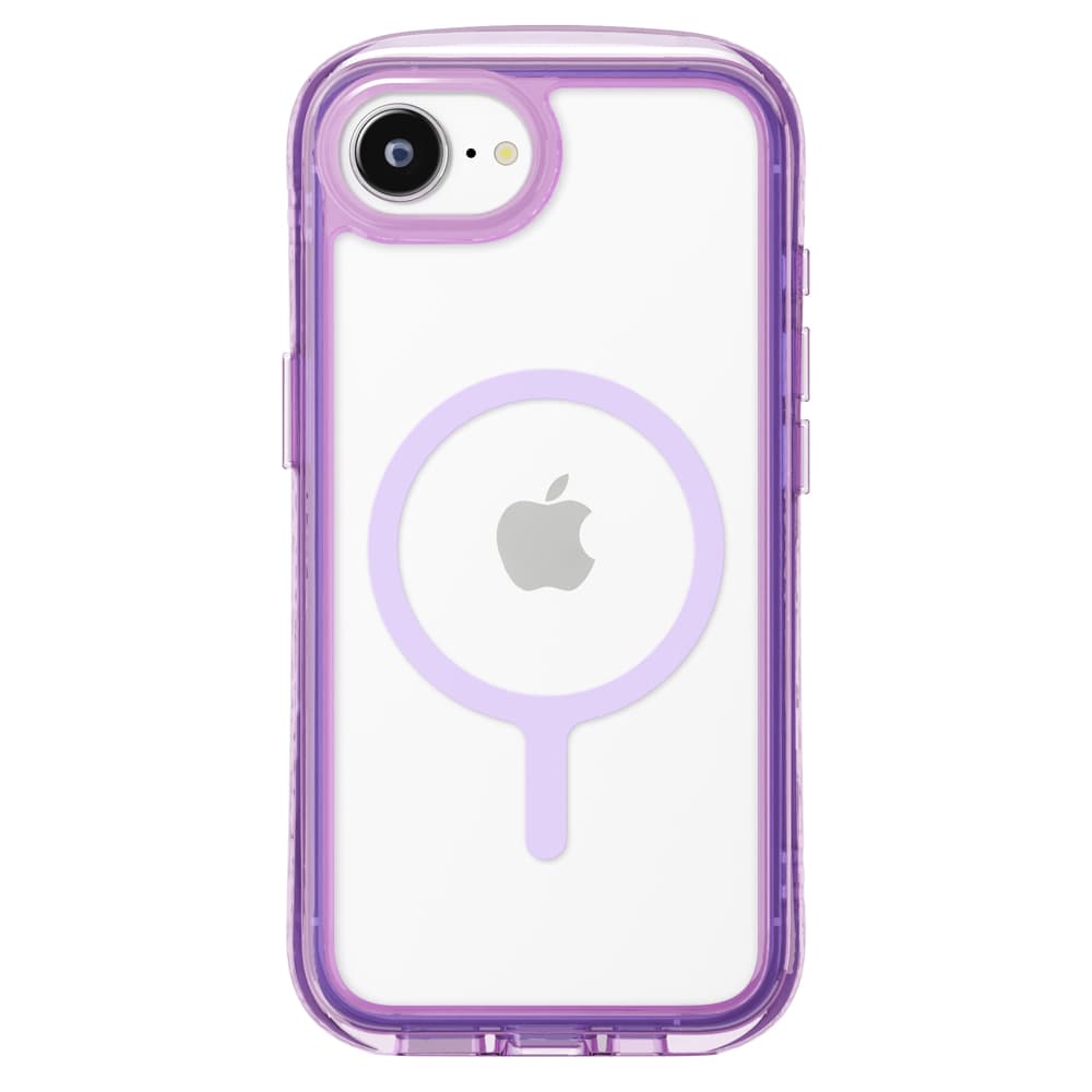 PGA Premium Style「iPhone 16e用 MagSafe対応 エアクッションケース」ネオンパープル2