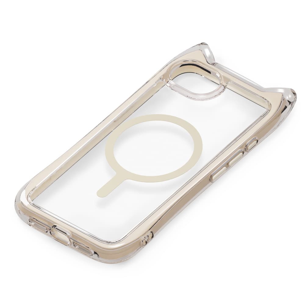 iPhone 16e用 MagSafe対応 ネコミミ エアクッションケース　ベージュ