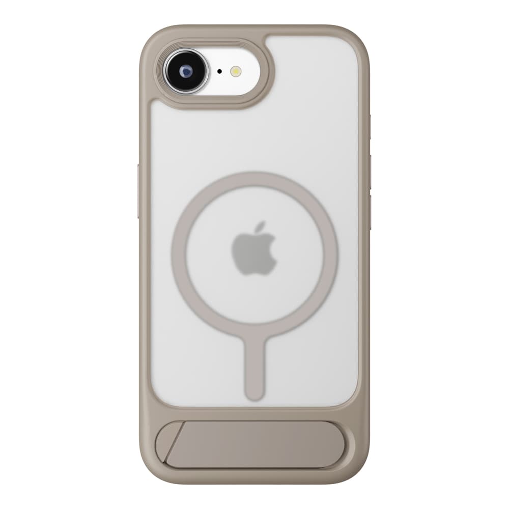 iPhone 16e用 MagSafe対応 スタンド付ハイブリッドケース　マットネイビー（背面）