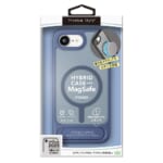 iPhone 16e用 MagSafe対応 スタンド付ハイブリッドケース　マットネイビー（パッケージ）