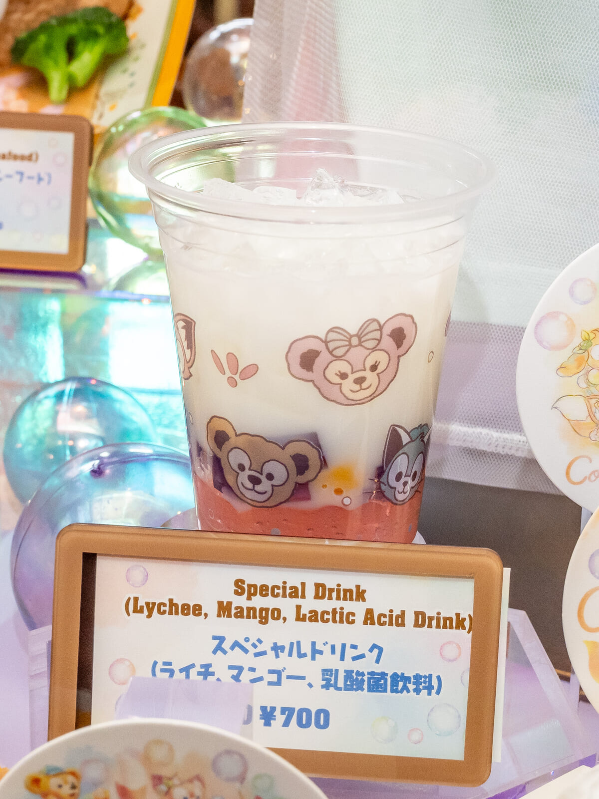 東京ディズニーシー“ダッフィー＆フレンズ20周年：カラフルハピネス”スペシャルドリンク（ライチー、マンゴー、乳酸菌飲料）