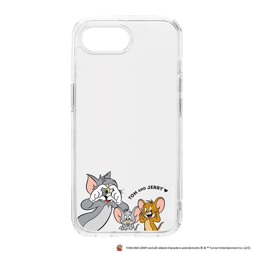 iPhone 16e用 クリアハイブリッドケースB（セットイメージ）