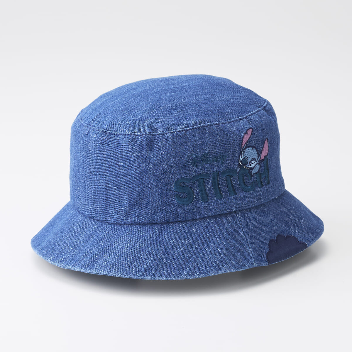 デニム刺繍バケットハット スティッチ