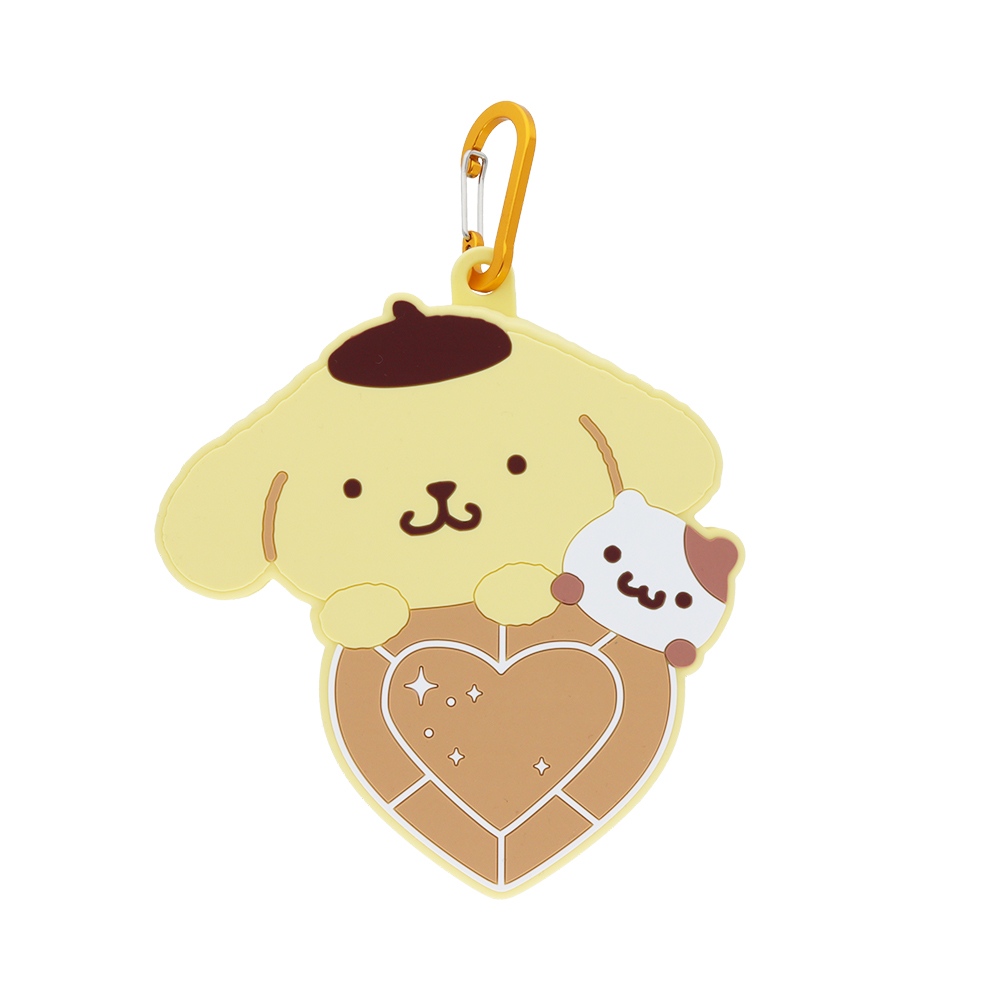 カラビナ付シリコンポーチ　ポムポムプリン＆マフィン