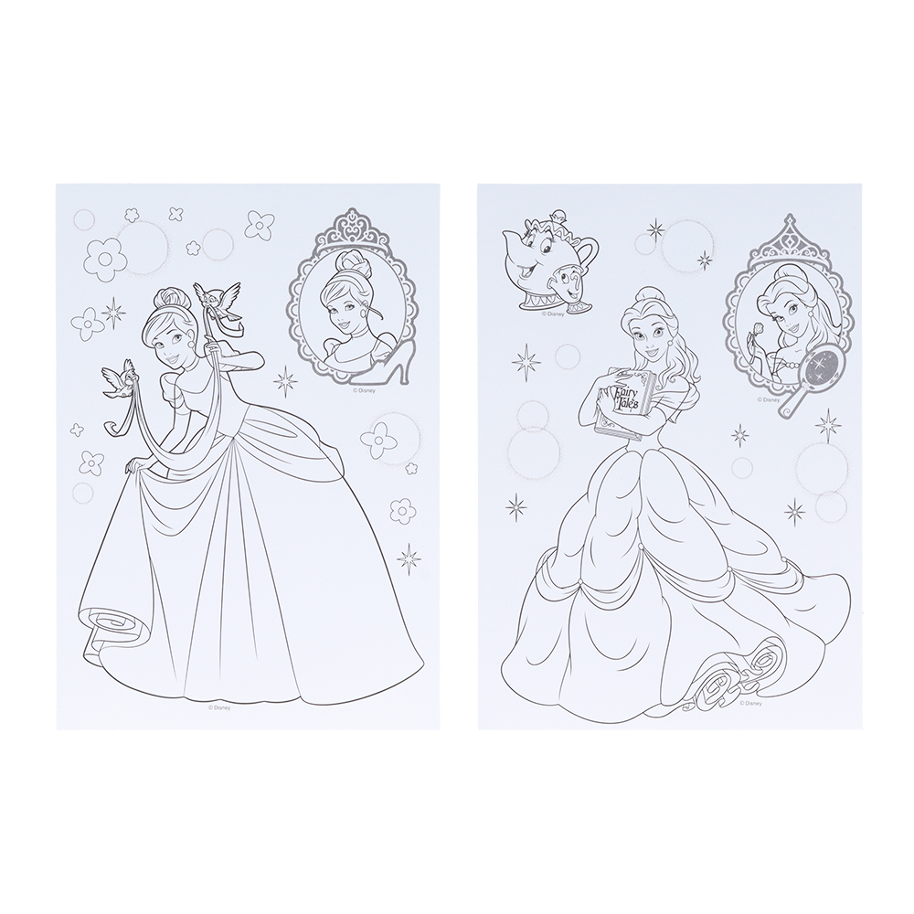 「ぬりえdeシール」ディズニープリンセス（シート2）