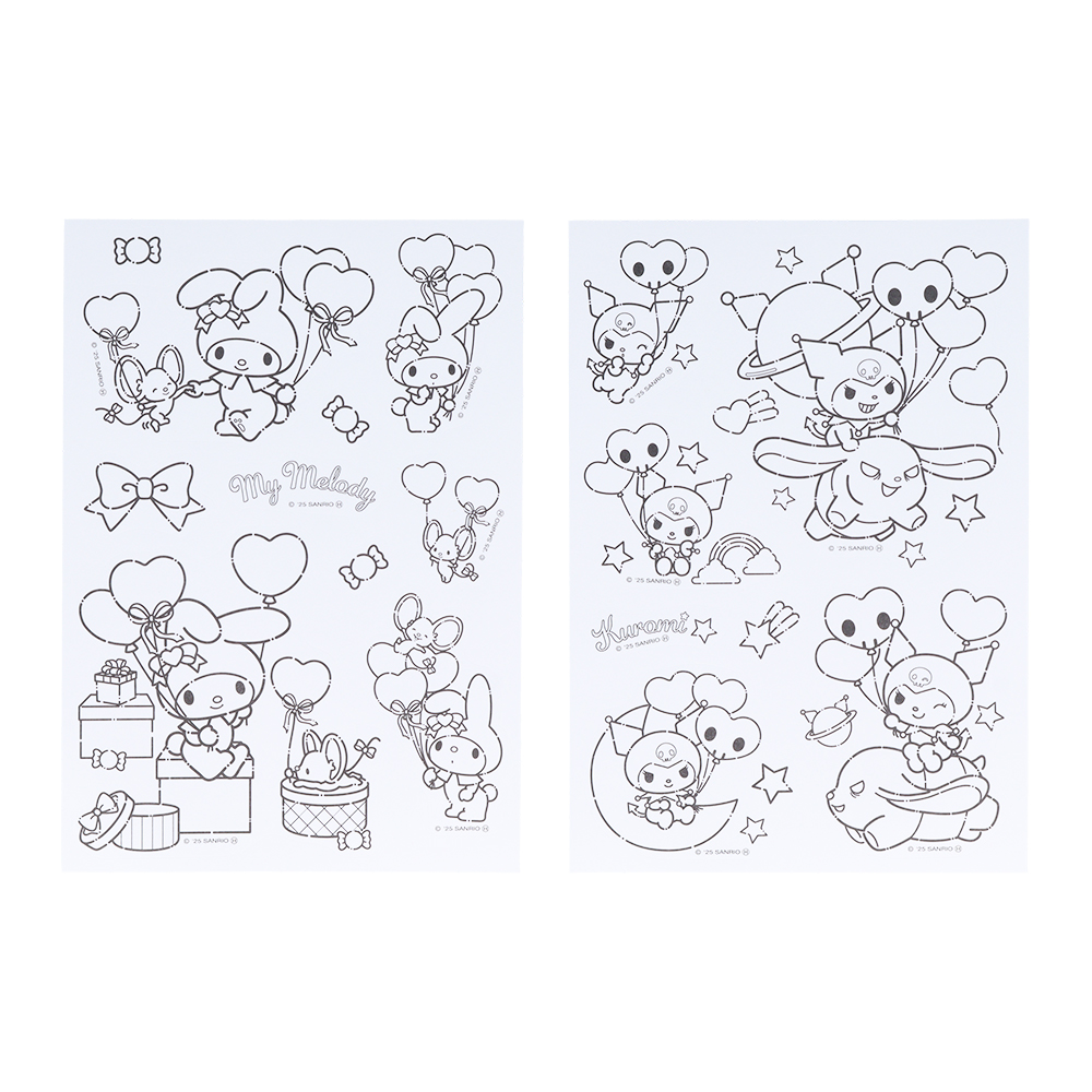 サンスター文具「ぬりえdeシール」サンリオキャラクターズ（ぬりえシート2）