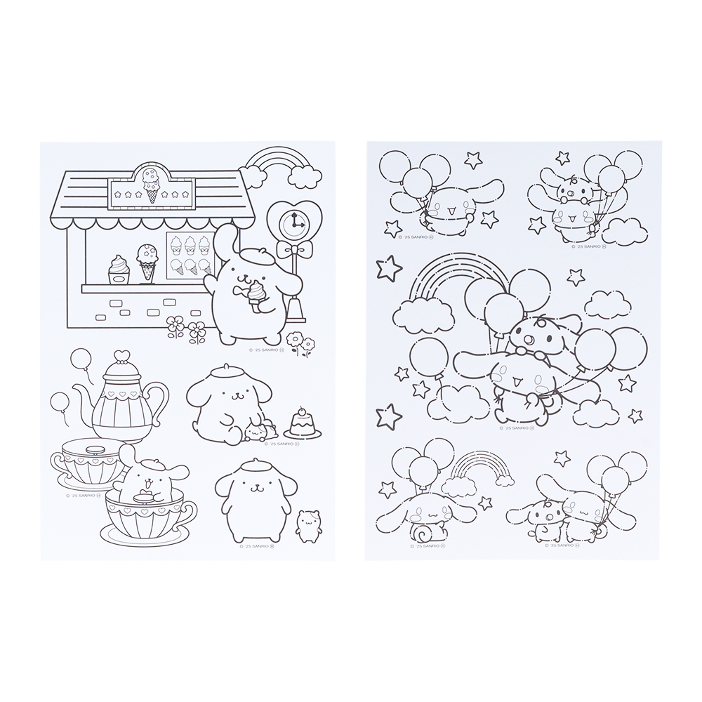 サンスター文具「ぬりえdeシール」サンリオキャラクターズ（ぬりえシート3）