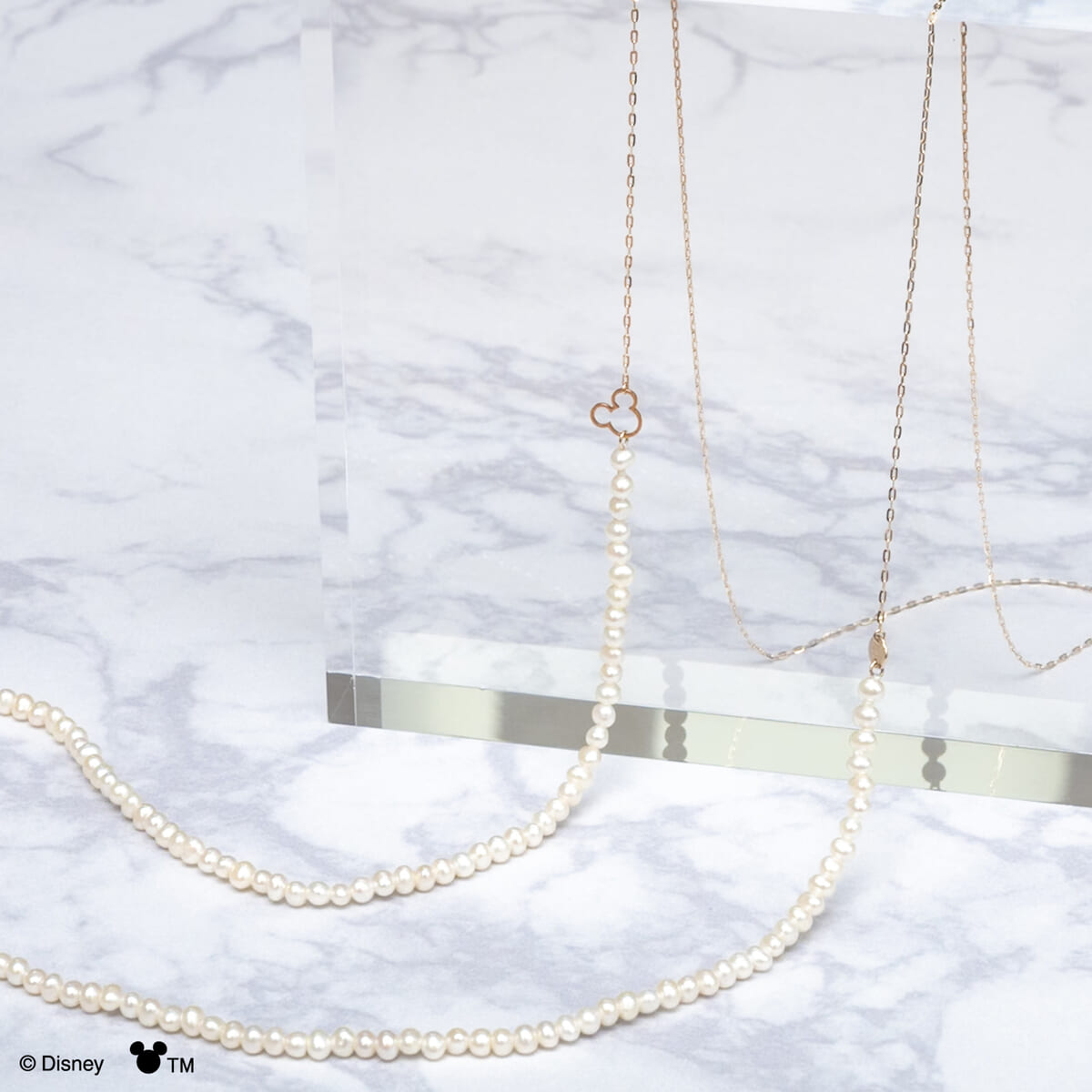 Mickey Mouse -Pearl Chain Necklace-