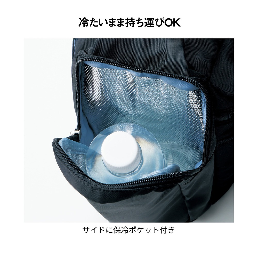 保冷ペットボトルホルダー付きショルダーバッグ サイドポケット