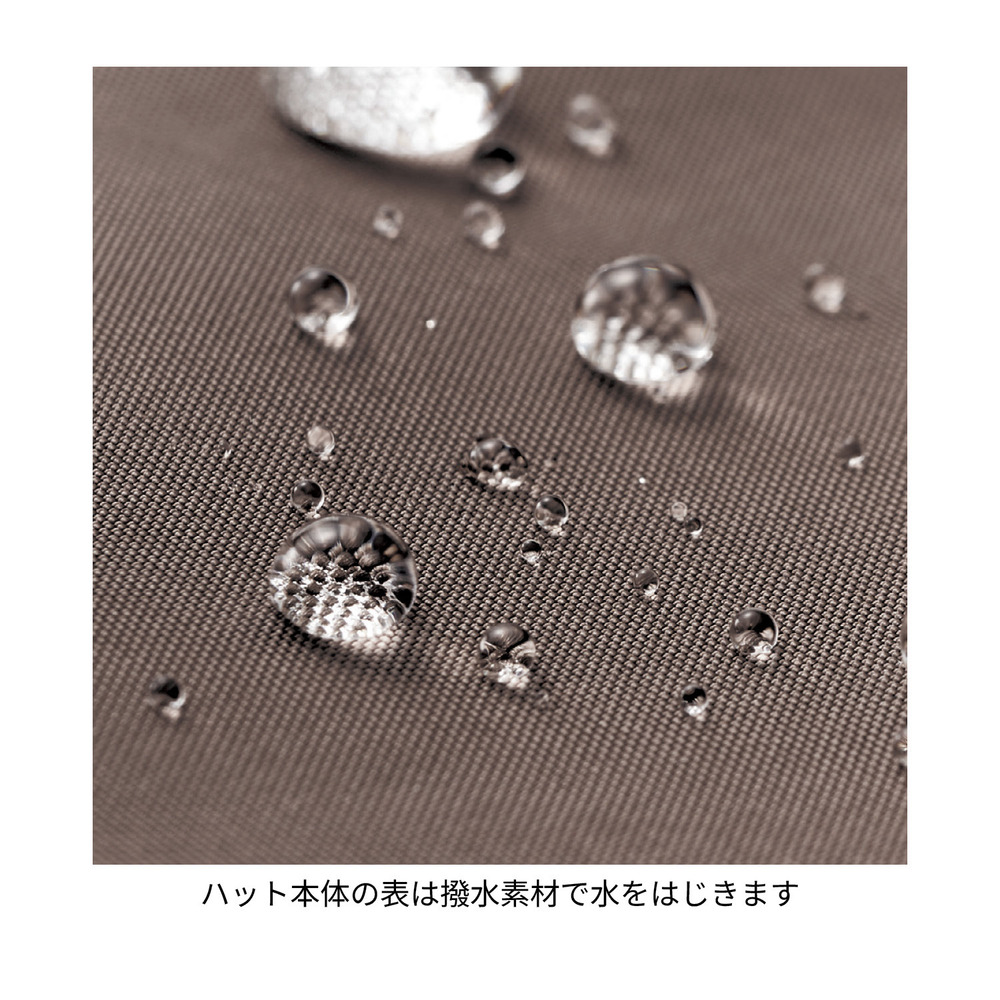 日よけクロス付きアウトドアハット　素材アップ