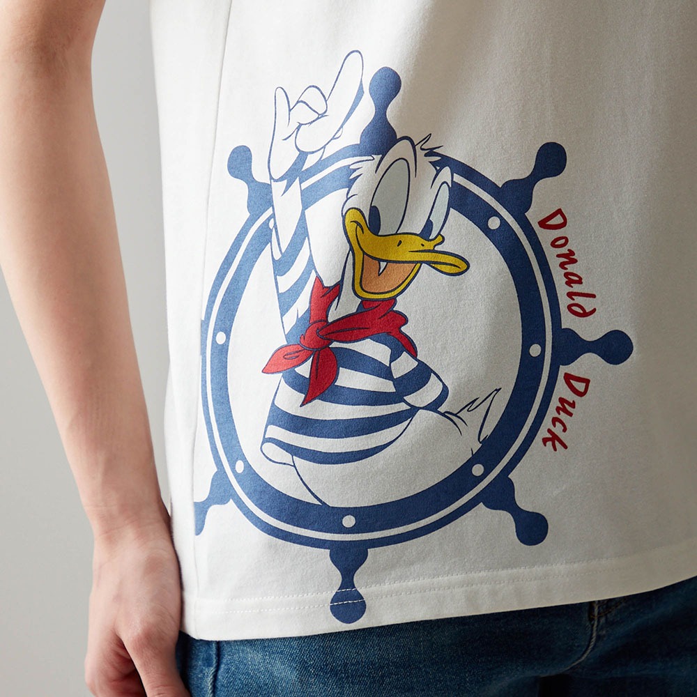 身生地綿100％プリントＴシャツ　ドナルド　デザインアップ