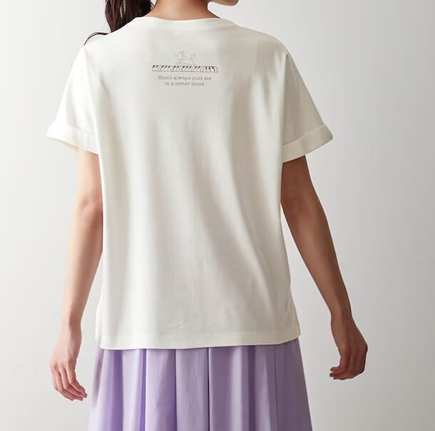 大人の隠れた味方！汗ジミが目立ちにくいプリントTシャツ　マリー　バックスタイル