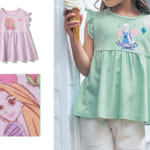 名札ココ袖フリル付きフレアTシャツ