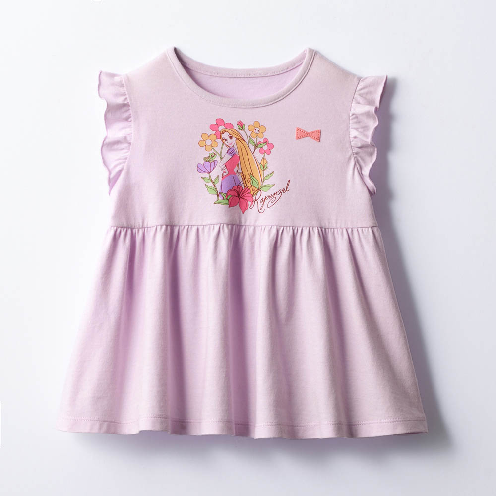 名札ココ袖フリル付きフレアTシャツ　ラプンツェル