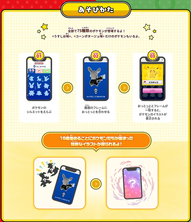 ブラウザコンテンツ「全75種のポケモンをゲットしよう！」