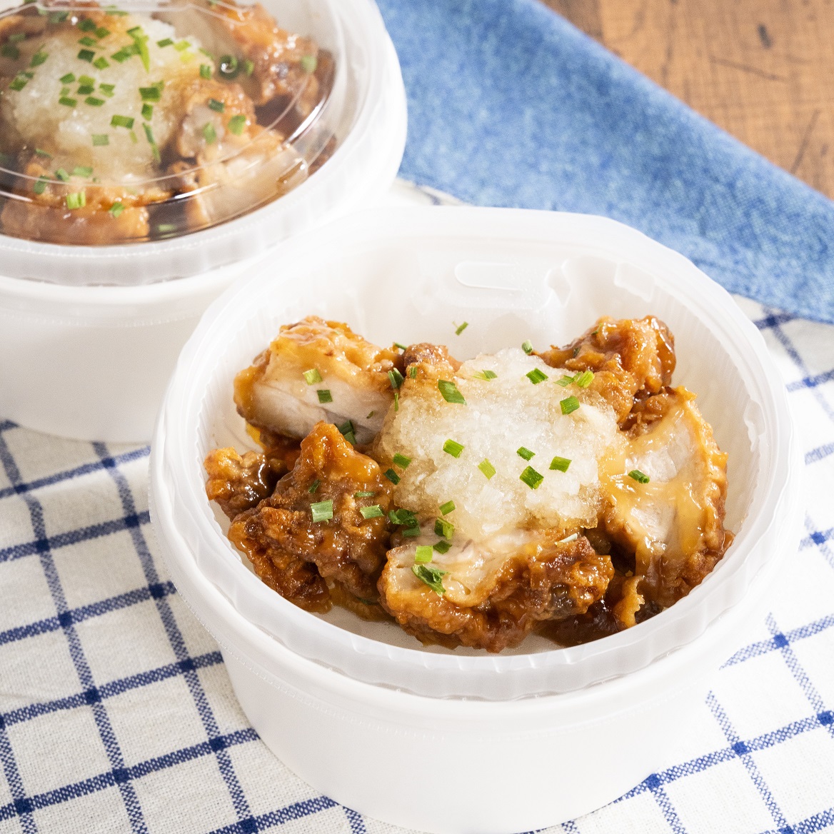 和風みぞれソースで食べるから揚げごはん