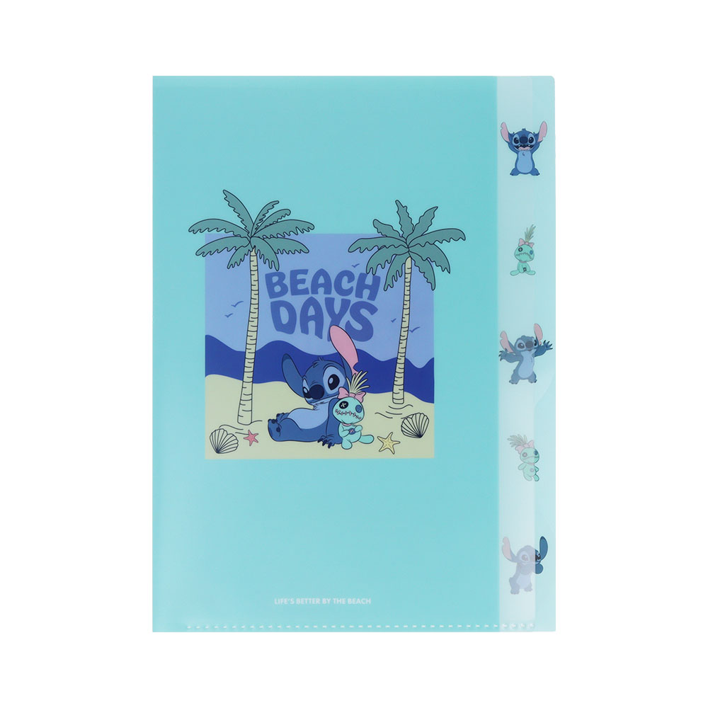 ダイカットクリアファイル5P　ブルー