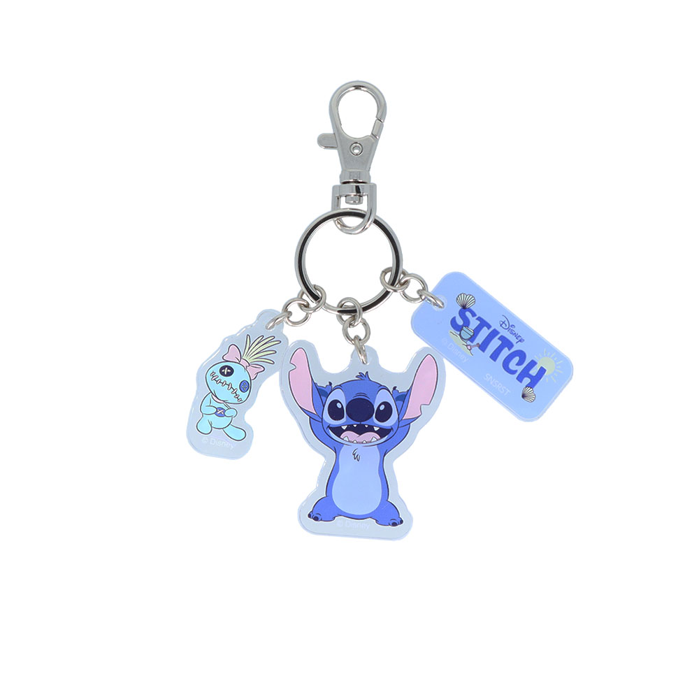 3連アクリルキーホルダー　ブルー