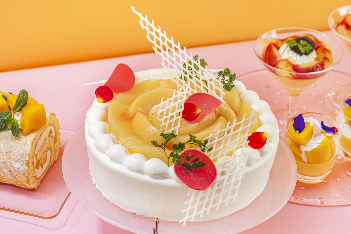 桃のショートケーキ