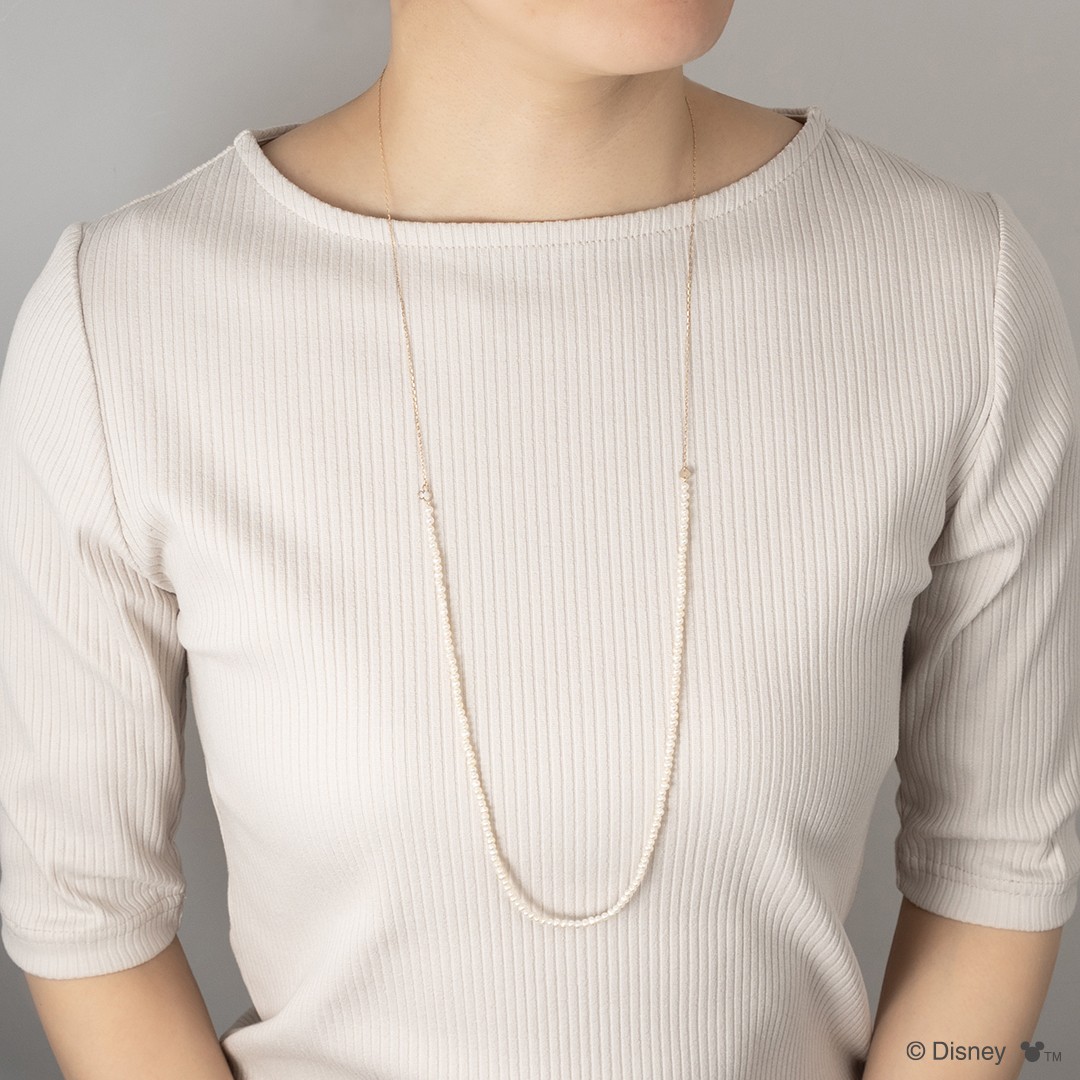 Mickey Mouse -Pearl Chain Necklace-　着用イメージ