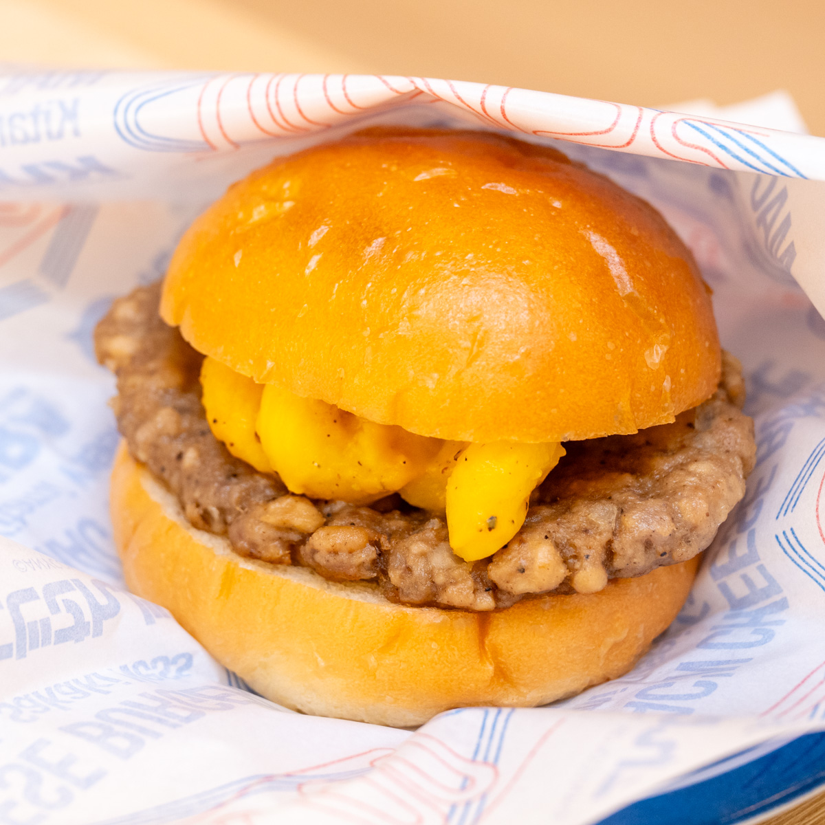 3SKM　マッケンチーズバーガー　撮影