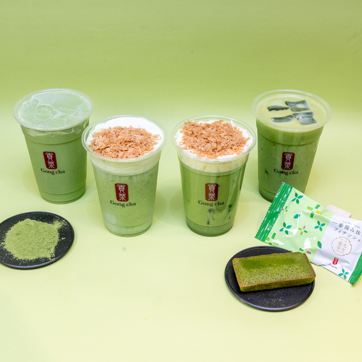 ゴンチャ「一番摘み抹茶」ドリンク／スイーツ　撮影