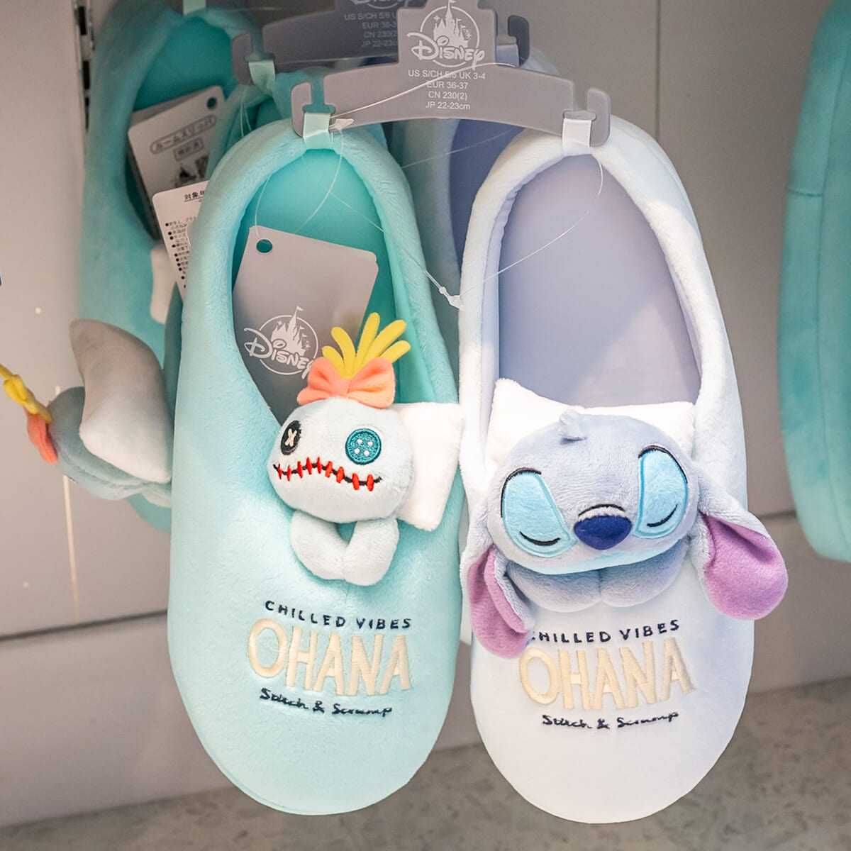スティッチ＆スクランプ ルームシューズ アシンメトリー Disney Stitch Day Collection2