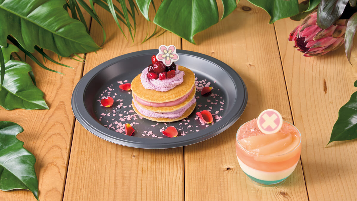 ロビンのハナハナ ミックスベリー・ミニパンケーキ/チョッパーのピーチゼリー&パンナコッタ