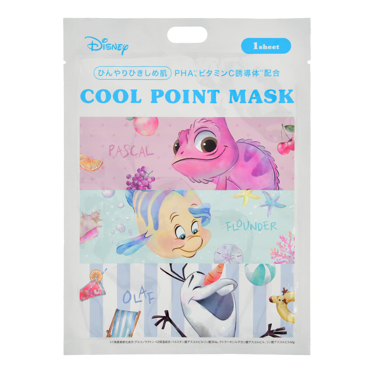 フランダー、パスカル、オラフ フェイスマスク アートポイントパック Disney Cool Goods