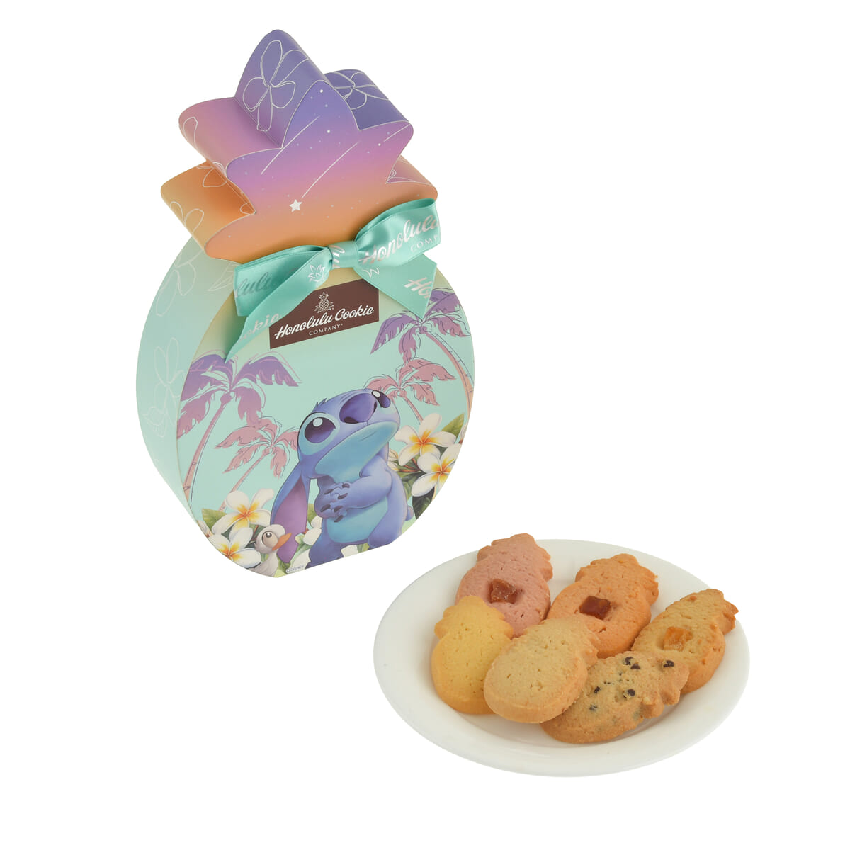 【Honolulu Cookie Company】スティッチ クッキー パイナップル型ボックス入り Shooting star