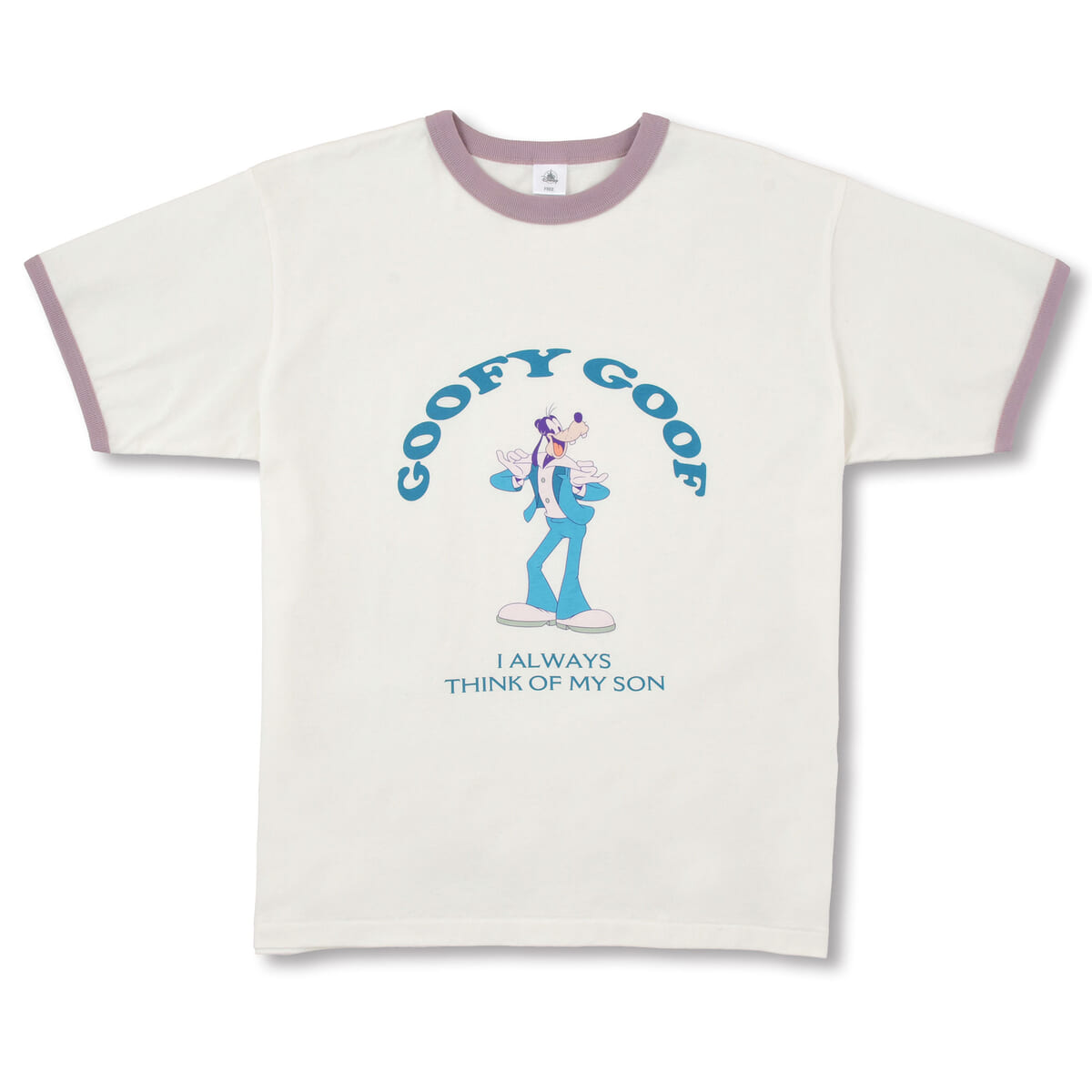 グーフィー 半袖Tシャツ リンガー ホワイト GOOFY BIRTHDAY