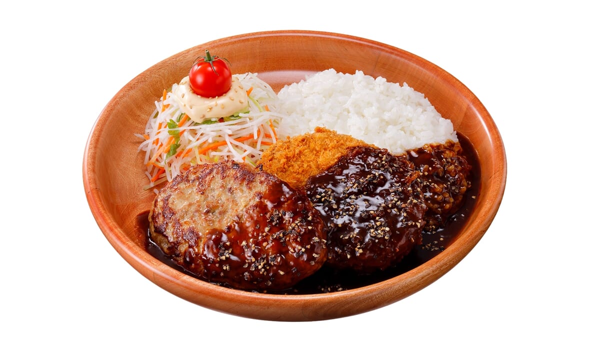 メンチカツペッパーソース&ハンバーグディッシュ