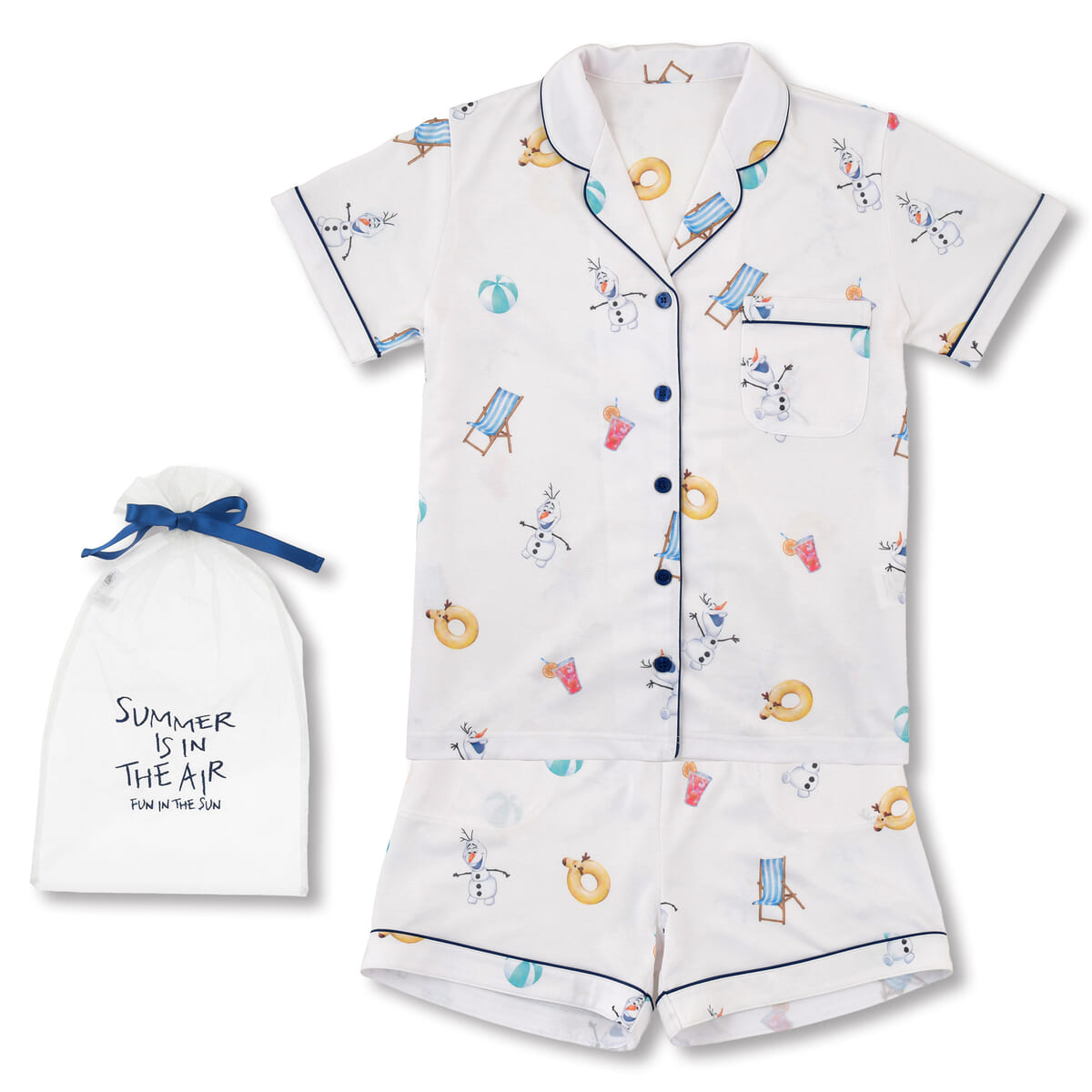 オラフ 半袖パジャマ ホワイト Disney Cool Goods