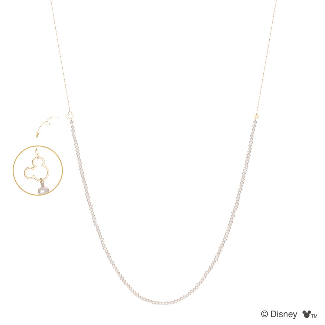 Mickey Mouse -Pearl Chain Necklace-