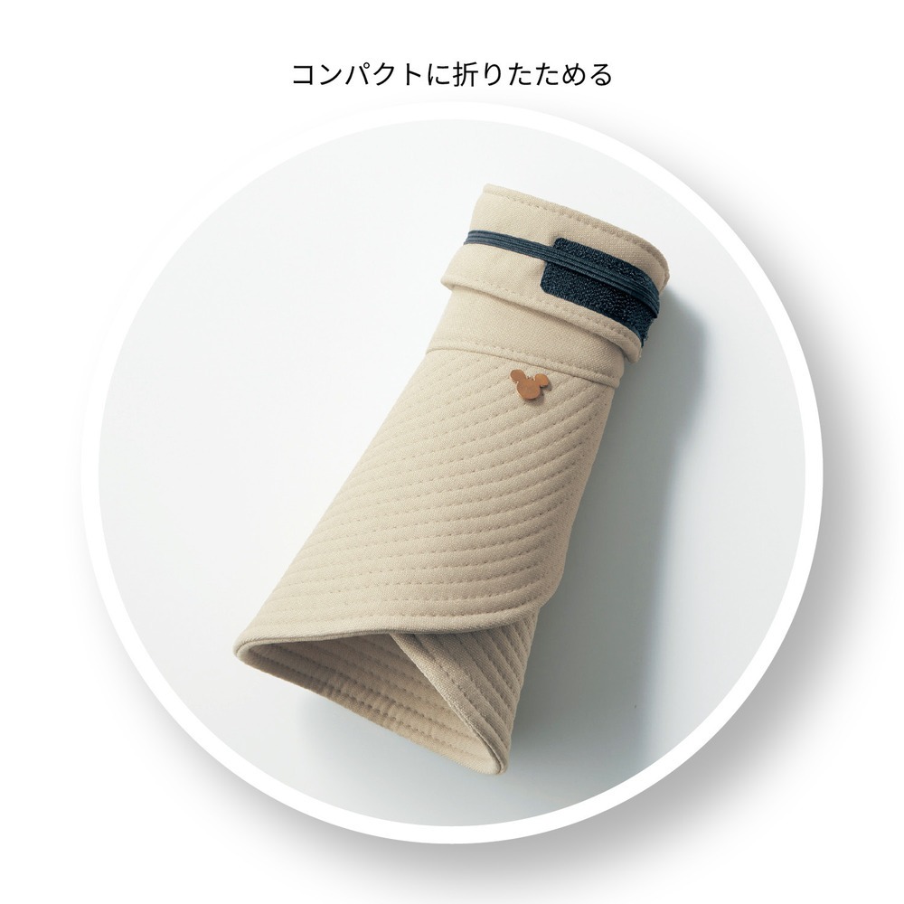 くるくる折りたためるサンバイザー 折りたたみ時