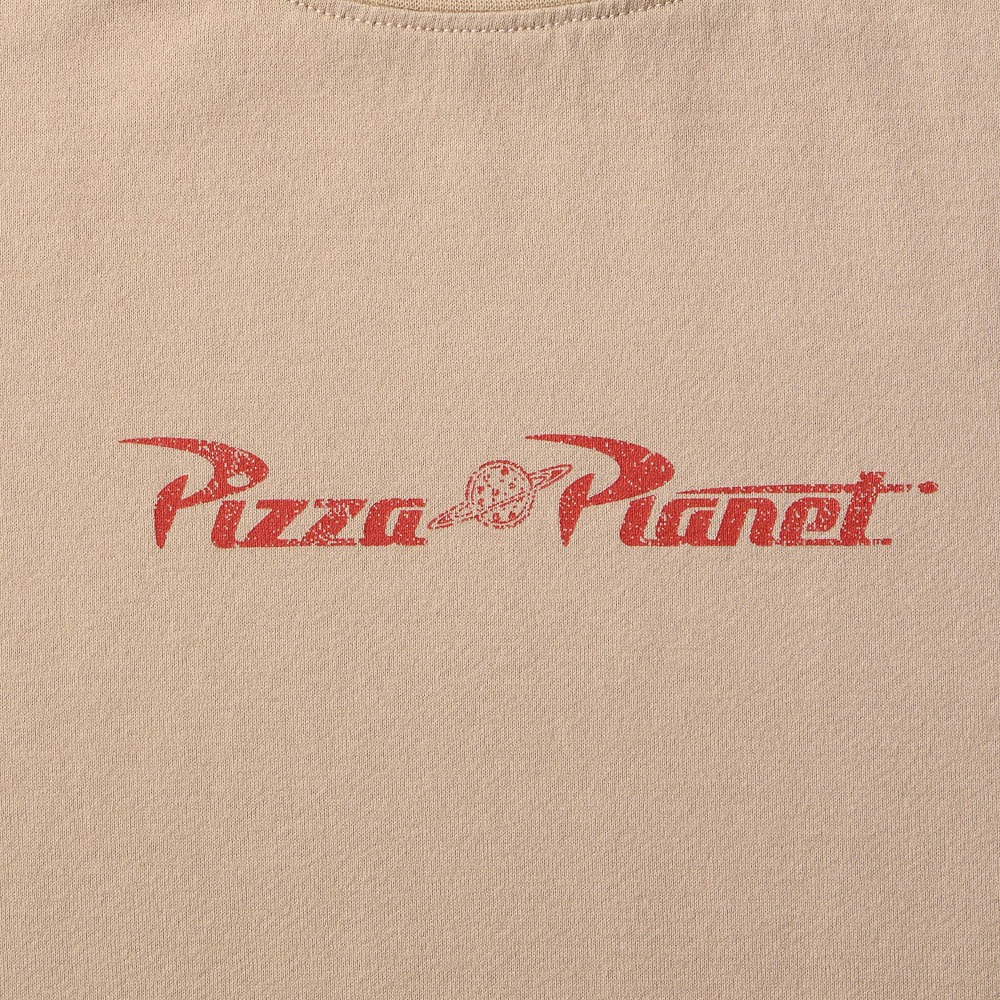 ユニセックスヴィンテージ風Tシャツ ベージュ デザインアップ