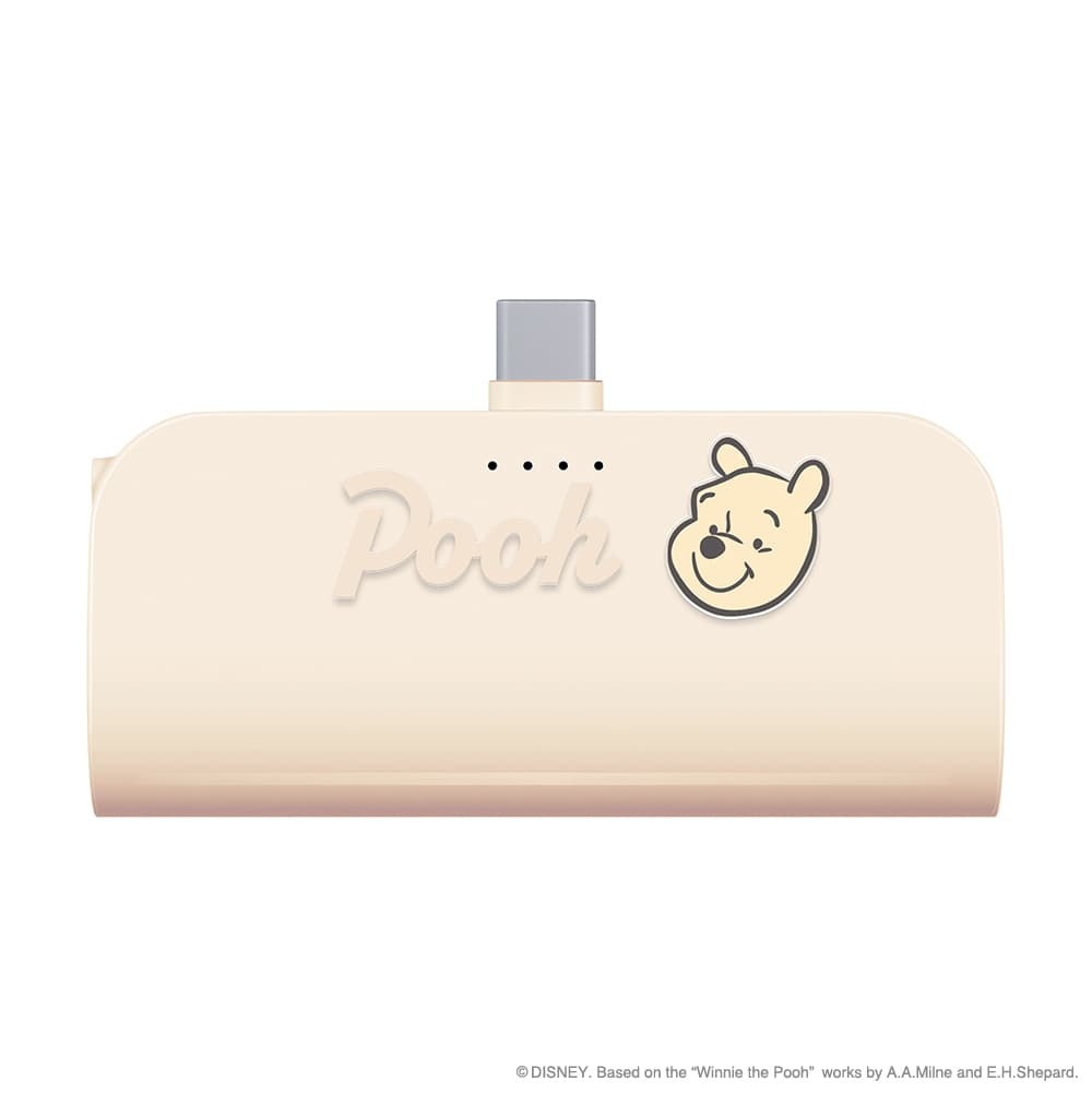 USB Type-C 直挿しモバイルバッテリー 5,000mAh（くまのプーさん）